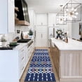 thumbnail image 4 of ZACOO 2'x6' Geometric Machine Washable Runner Rug, Non‑Slip Ultra Thin Carpet for Hallway Entryway Kitchen, Blue, 4 of 10