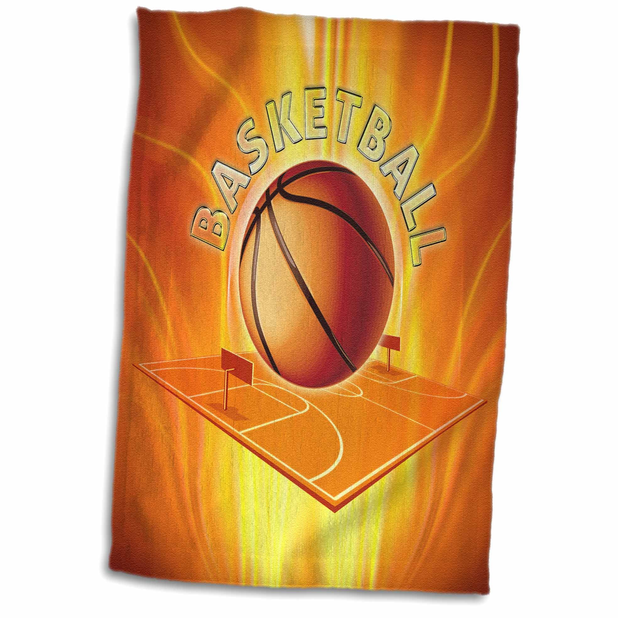 3dRose Basketball Towel, 15 by 22inch