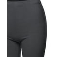 thumbnail image 4 of A2Y Women's Basic Solid Premium Cotton Mid Thigh High Rise Biker Bermuda Shorts Charcoal L, 4 of 5