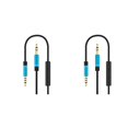 thumbnail image 4 of Matsuzay Sistema estéreo para automóvil Cable Computadora Auriculares Manos libres Llamada telefónica Control de cable Conector de 3,5 mm Cable de Type6 NO6, 4 of 5