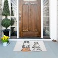 thumbnail image 5 of Yayeee Doormat for Indoor Entrance 32" x 20" Non Slippery Floor Rug, Gray Cute Chubby Cat, 5 of 8