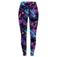 thumbnail image 4 of GEWSEY Women's 80s Leggings Neon Artistic Splash Printed Buttery Soft Stretchy Pants (Hot Pink, XL), 4 of 6