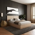 thumbnail image 3 of Nexera Milano Full Size Platform Bed with Headboard, Natural Blonde Oak, 3 of 8