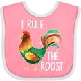 thumbnail image 3 of Inktastic Farmer I Rule the Roost Rooster Boys or Girls Baby Bib, 3 of 4