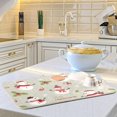 thumbnail image 6 of Coolnut Christmas Santa Claus Snowman Dish Drying Mat Absorbent Heat Resistant Reversible Dish Draining Mat for Kitchen Countertops Sinks,16"x18", 6 of 6