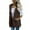 Coffee, variant on Baberdicy Puffer Vest Womens Vest Winter Warm Hoodie Outwear Casual Coat Jacket Sweater Vest ( White M )