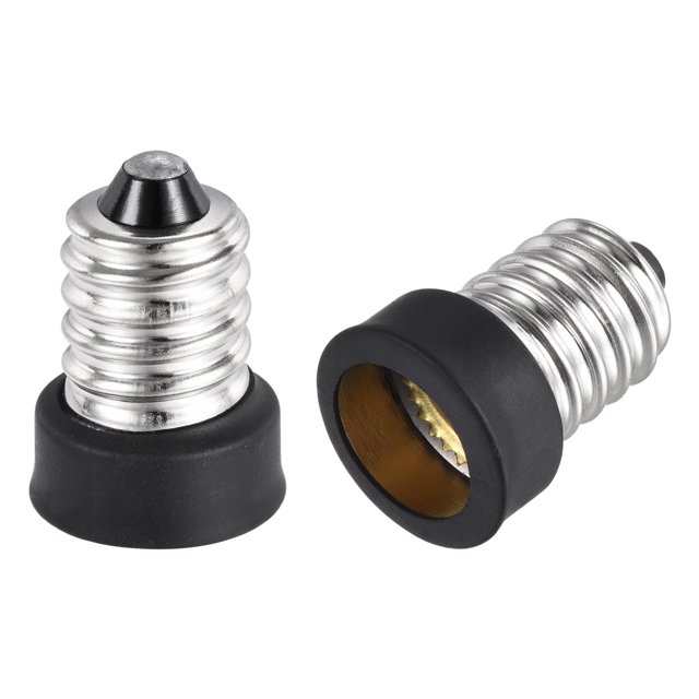 Unique Bargains E14 to E12 Lamp Base Converter Light Socket Adapter Silver 6 Pack