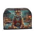 thumbnail image 2 of Yiaed Pond Meditating Tiger Print Two Slice Bread Machine Cover, Universal Size Kitchen Appliance Cover for Bread Machine,Bread Machine Cover, 2 of 7