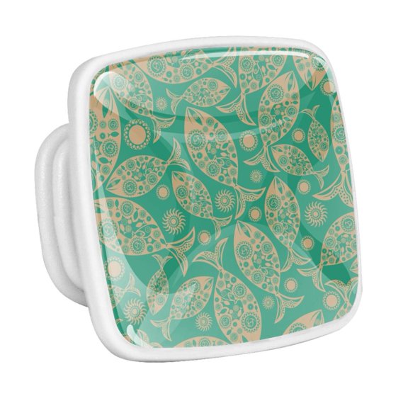 4PCS Square Cabinet Fluorescence Knob Glowing in the Dark Furniture Drawer Pulls Handle with Screws Abstract Texture