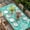 Teal, variant on Teal Coastal Table Cloths for 6 Foot Rectangle Tables, Nautical Beach Starfish Coral Summer Patio Waterproof Elastic Fitted Tablecloths, Washable Rectangular Table Cover for Camping