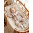 thumbnail image 6 of RUINIXCW Toddler Baby Girl Thanksgiving Outfit Plaid Bow Turkey Embroidery Bows Doll Collar Long Sleeve Tops and Pants 2 Pcs Set, 6 of 9
