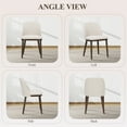 thumbnail image 3 of Modern Upholstered Dining Chairs Set of 2 — Fabric Padded Side Chairs with Solid Wood Legs for Kitchens and Dining Rooms, Beige, 3 of 11