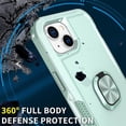 thumbnail image 3 of Funda con soporte de anillo para iPhone 14, protección total, compatible con soporte magnético para coche, resistente a arañazos, 3 of 5