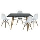 thumbnail image 1 of Set Comedor Oslo Mundo In Melamina 120cm Negro 4 sillas Eames Blanco Minimalista, 1 of 7