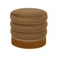 thumbnail image 1 of Lakka Chocolate Velvet Ottoman, 1 of 1