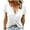 White, variant on Wyobmus Womens Summer Tops Casual Short Sleeve Deep V Neck Low CuT-Shirts Loose Fit Snap Tee Tunics White