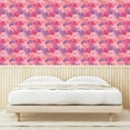 thumbnail image 3 of Ambesonne Floral Peel & Stick Wallpaper for Home, Vintage Abstract Roses Art, 13"x72", Pastel Pink and Dark Salmon, 3 of 5