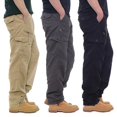 thumbnail image 5 of Simple cotton overalls, men's casual pants, elastic waist, multi-pocket pants, plus size, 5 of 5