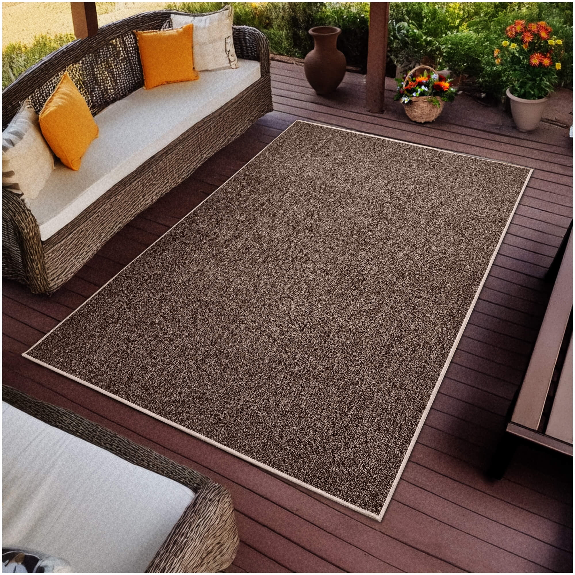 Koeckritz Rugs Hickory 7'x12' Standard Area Rug for Indoor or Outdoor Living Spaces