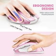 thumbnail image 3 of VicTsing 2.4G Wireless Mouse, USB Cordless Computer Mouse W/800-2400 DPI, Ergo Grips, 16 Months Battery, Auto-sleep Mode, Portable for PC Mac Chromebook - Pink, 3 of 10