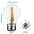 thumbnail image 6 of 6 Pack Dimmable G16.5 LED Bulb, 5.5W (60W Eqv.), E26 Base, 500lm, Edison Filament Bulb for Chandelier, Ceiling Fan, Vanity, 2700K Soft White Clear Glass, 6 of 7