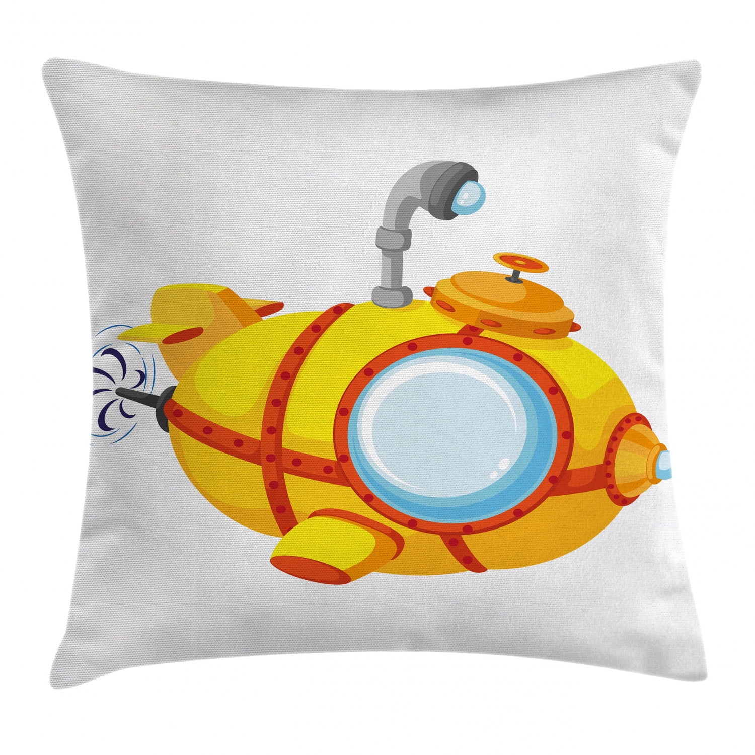 Yellow Submarine Throw Pillow Cases Cushion Covers Ambesonne Home Decor 8 Sizes 