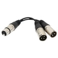 thumbnail image 2 of Cable de micrófono Sunnimix 2 Piezas XLR Divisor negro, 2 of 6