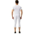 thumbnail image 6 of Active Men's Short Sleeve Compression Shirt with Stretch Fit and Moisture-Wicking Fabric - , White, 6 of 7