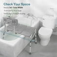 thumbnail image 2 of 500lb Heavy Duty Shower Bench, Tool-Free Tub Transfer Bench with Arms & Back, Height Adjustable Handicap Shower Seat, Non-Slip Bath Safety Chair for Elderly & Surgery-Gray, 2 of 19