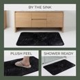 thumbnail image 4 of REGALWOVEN Shaggy Bathroom Rugs, Non-Slip Absorbent Bath Mat, Ultra Soft Microfiber Plush Shower Carpet for Machine Washable Black 24" x 16", 4 of 6