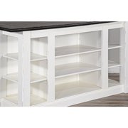 Sunny Designs Carriage House Kitchen Island with Drop Leaf, Wood Espresso, 38 in