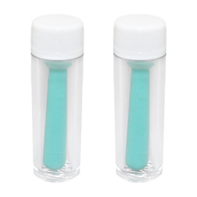 Minnieouse 2x práctico insertador de lentes táctiles de silicona, diga adiós a las molestias, lote práctico táctil de silicona Cuidado de ojos verde