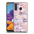 thumbnail image 1 of Micklyn Le Feuvre Marble Patterns Rose Quartz And Amethyst Stone And Hexagon Tile Soft Gel Case Compatible with Samsung Galaxy A21 (2020), 1 of 7