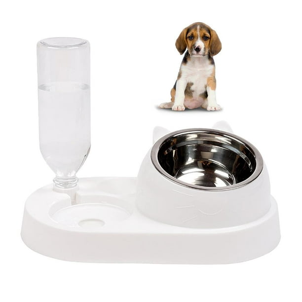 dobles para perros y de de agua y comida con cuenco móvil de material acero inoxidable Dispensador de agua automático Botella - blanco Salvador Dali dispensador de agua para gatos