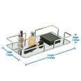 thumbnail image 4 of Home Details Modern Rectangular 7" x 14" Vanity Mirror Tray Makeup Organizer, Chrome, 4 of 4