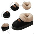 thumbnail image 3 of Rokment Fuzzy Winter Snow Boots House Shoes for Women Indoor and Outdoor Fashion Casual Plush Lined Warm Comfy Memory Foam Slippers Ankle Booties Black Size 6.5, 3 of 6