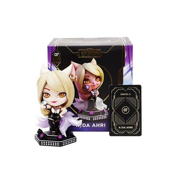 Genuine League of Legends KDA Ahri cartoon game garage Kit Movable doll Animation ornament Model birthday gift for boys kids