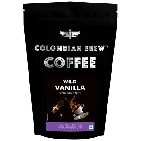 Colombian Brew Vanilla Instant Coffee Powder  No Sugar Vegan  100g