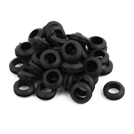 Ring Sealing - Rubber Ring Sealing Grommet Electrical Wiring Gasket Black 9.5mm Inner Dia 40pcs