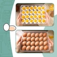 thumbnail image 3 of 1PC Deviled Egg Containers with Lid,Stackable Plastic Egg Tray Carrier,Deviled Egg Holder Tray Carrier,Stackable Countertop Egg Platter for Easter Picnic Party,24 Compartments/Set(Blue), 3 of 7