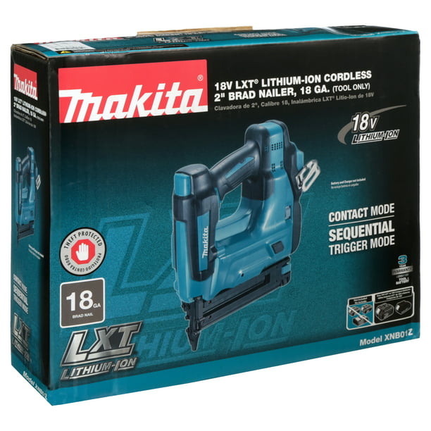 Makita-XNB01Z 18V LXT Lithium-Ion Cordless 2in 18ga Nailer (Tool Only) - Walmart.com