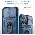thumbnail image 3 of iPhone 13 Pro Max 5G Case with Slide Camera Cover Military Grade Heavy Duty Shockproof Three-Layer Case with 360°Ring Stand for iPhone 13 Pro Max 6.7"-Blue, 3 of 16