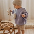thumbnail image 4 of YUTK Toddler Girl Clothes 3T Toddler Baby Boys Girls Cute Solid Color Cute Winter Thick Casual Keep Warm Sweater Purple, 4 of 9