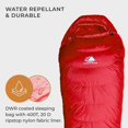thumbnail image 3 of Hyke & Byke Shavano 32 F Hiking & Backpacking Sleeping Bag - 3 Season, 650FP Duck Down Sleeping Bag - Ultralight - Red - 87in - Long, 3 of 7