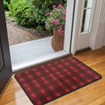 thumbnail image 2 of Red Black Checkerboard Checkered Pattern Door Rugs,Washable Non Slip Door Mats Indoor,Decorative Door Mats,Entry Mat Indoor for Entrance,Bedroom,Kitchen,Bathroom,30"x17", 2 of 6