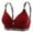 Deep Red, variant on Women's Fixed Cup Sports Bra Plus Size Wireless High Impact, Yoga Running Fitness Vest, Breathable Solid Color Workout Top, Shockproof Support No Underwire