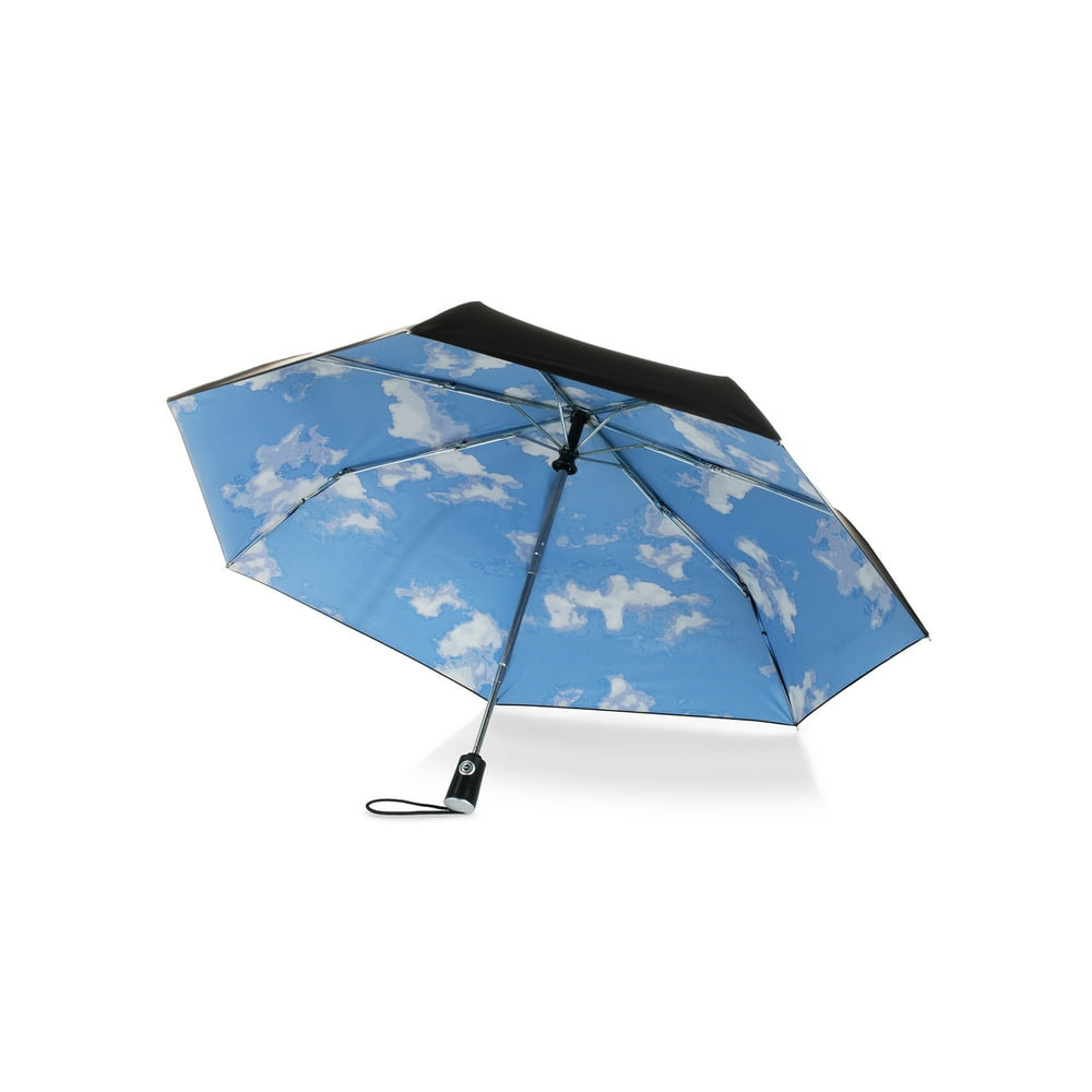 totes Auto Open Close Umbrella with Under Print Canopy