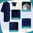 thumbnail image 6 of Endea Graduation Matte Navy Blue Graduation Gown  Cap, 6 of 9