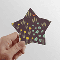 thumbnail image 1 of Brown Flower Paint Star Sticker Paster Vinyl Car Tags Decoration Decal, 1 of 3