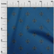 oneOone Organic Cotton Poplin Twill Fabric Geometric Ikat Decor Fabric Printed BTY 42 Inch Wide